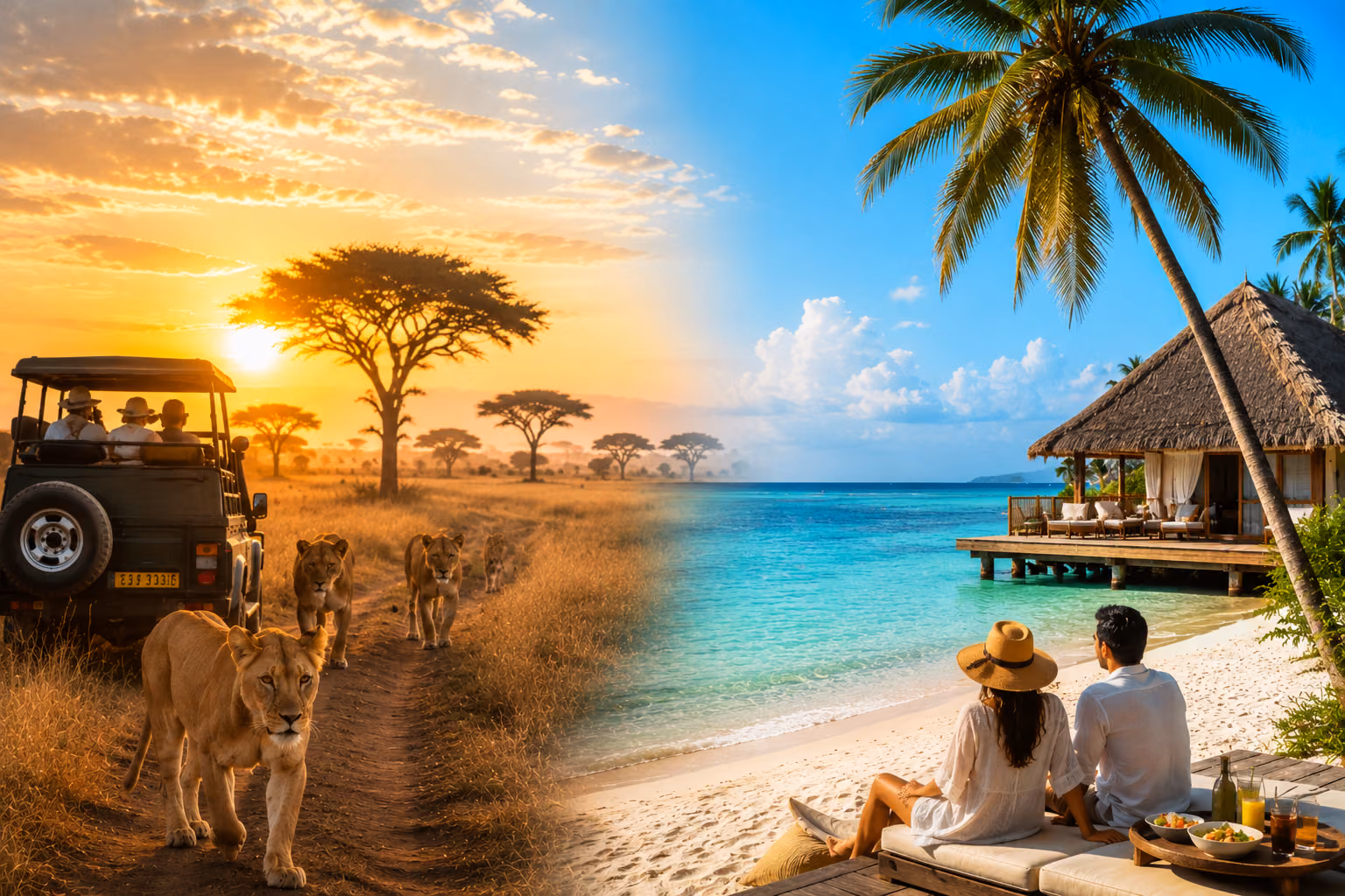 Ultimate Tanzania bush to beach package